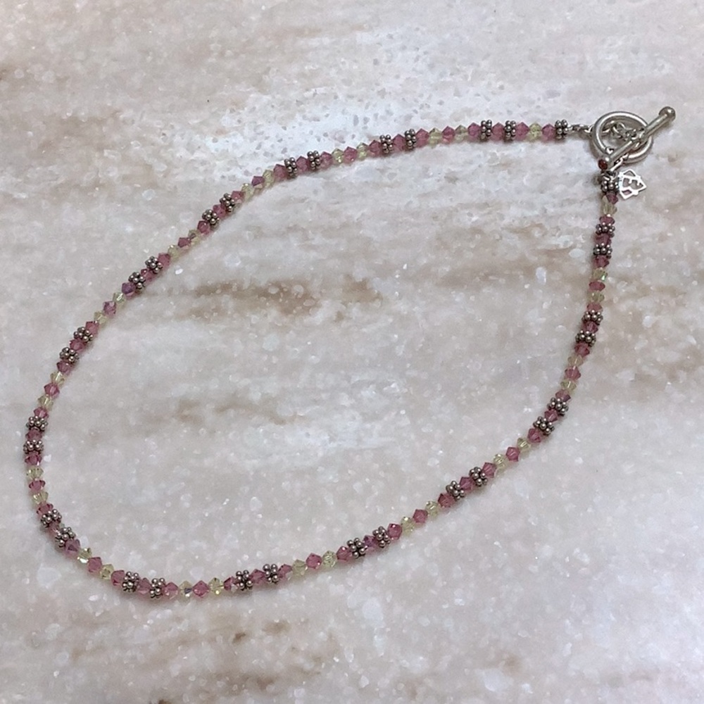 😍 925 Silver & Crystal Bead Necklace😍